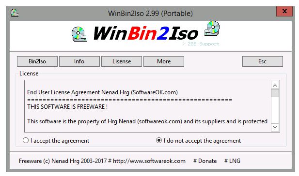WinBin2Iso 6.21 free downloads