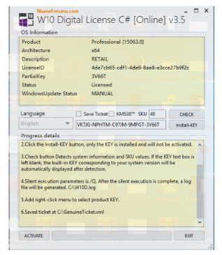 microsoft digital license