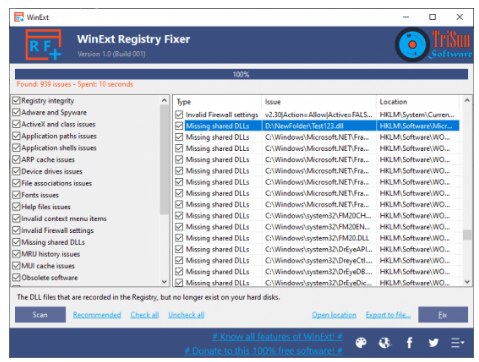 WinExt Registry Fixer