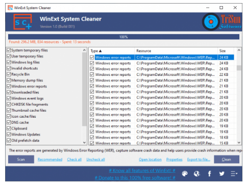 WinExt System Cleaner