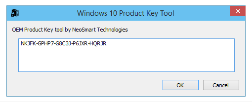 Windows 10 OEM Product Key Tool
