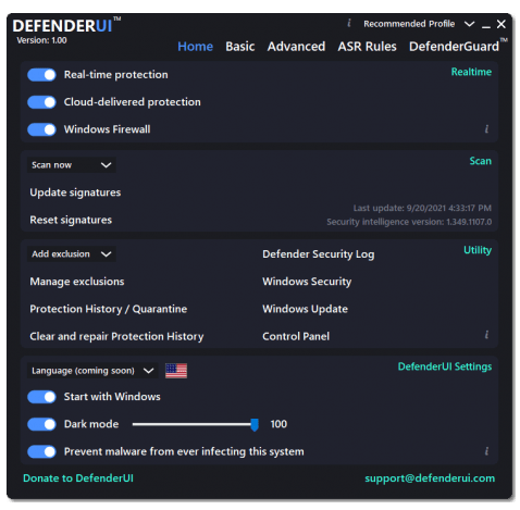 DefenderUI 1.12 free downloads