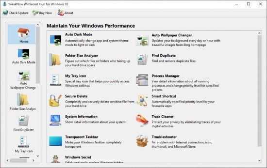 TweakNow WinSecret Plus for Windows 10