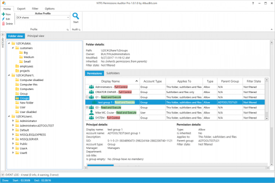 AlbusBit NTFS Permissions Auditor